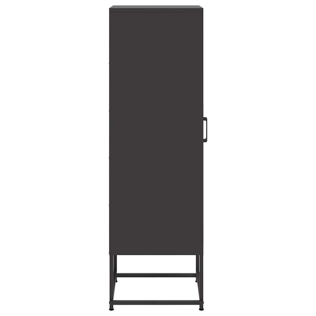 Highboard Schwarz 36x39x123 cm Stahl