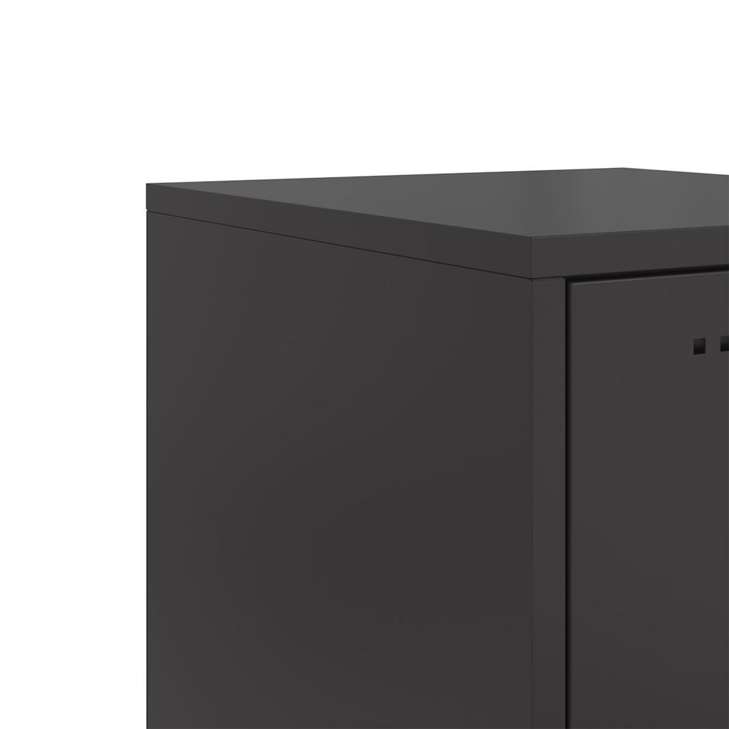 Highboard Schwarz 36x39x123 cm Stahl