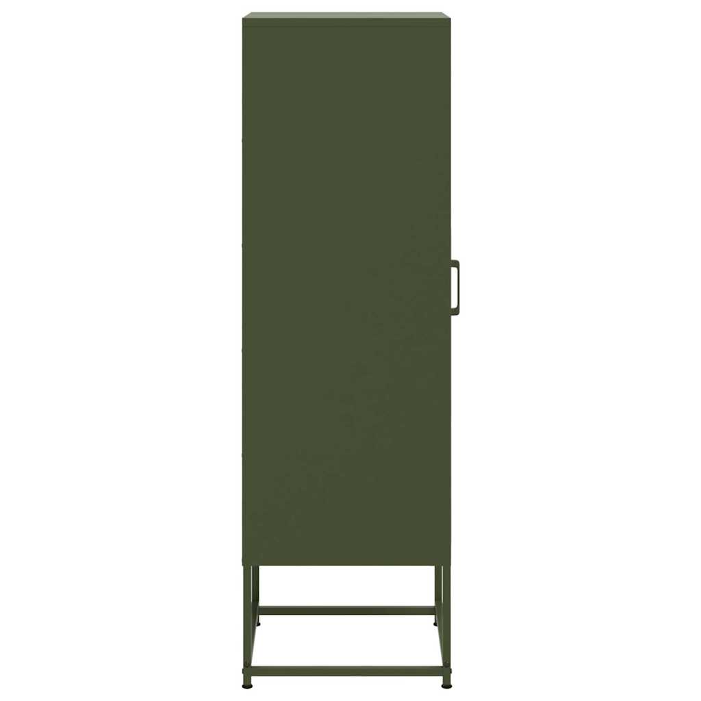 Highboard Olivgrün 36x39x123 cm Stahl