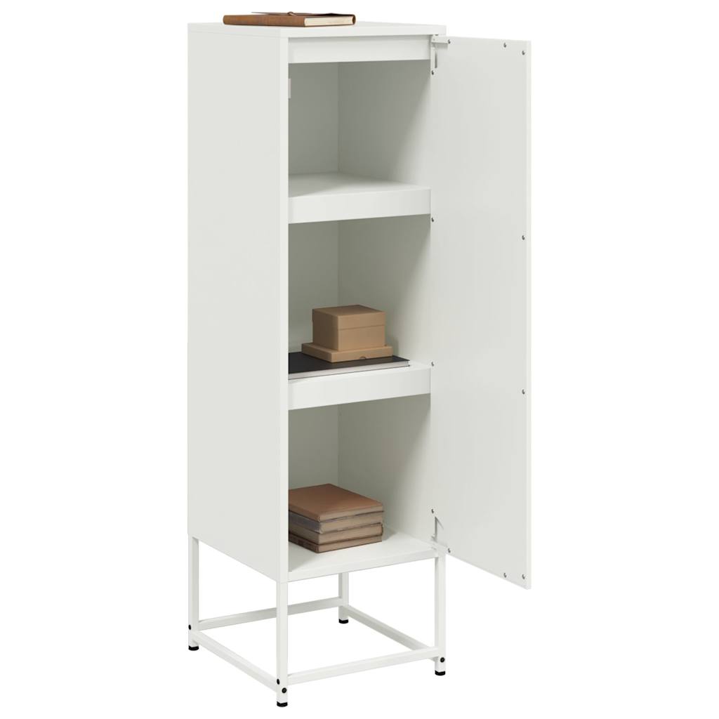 Highboard Weiß 36x39x123 cm Stahl