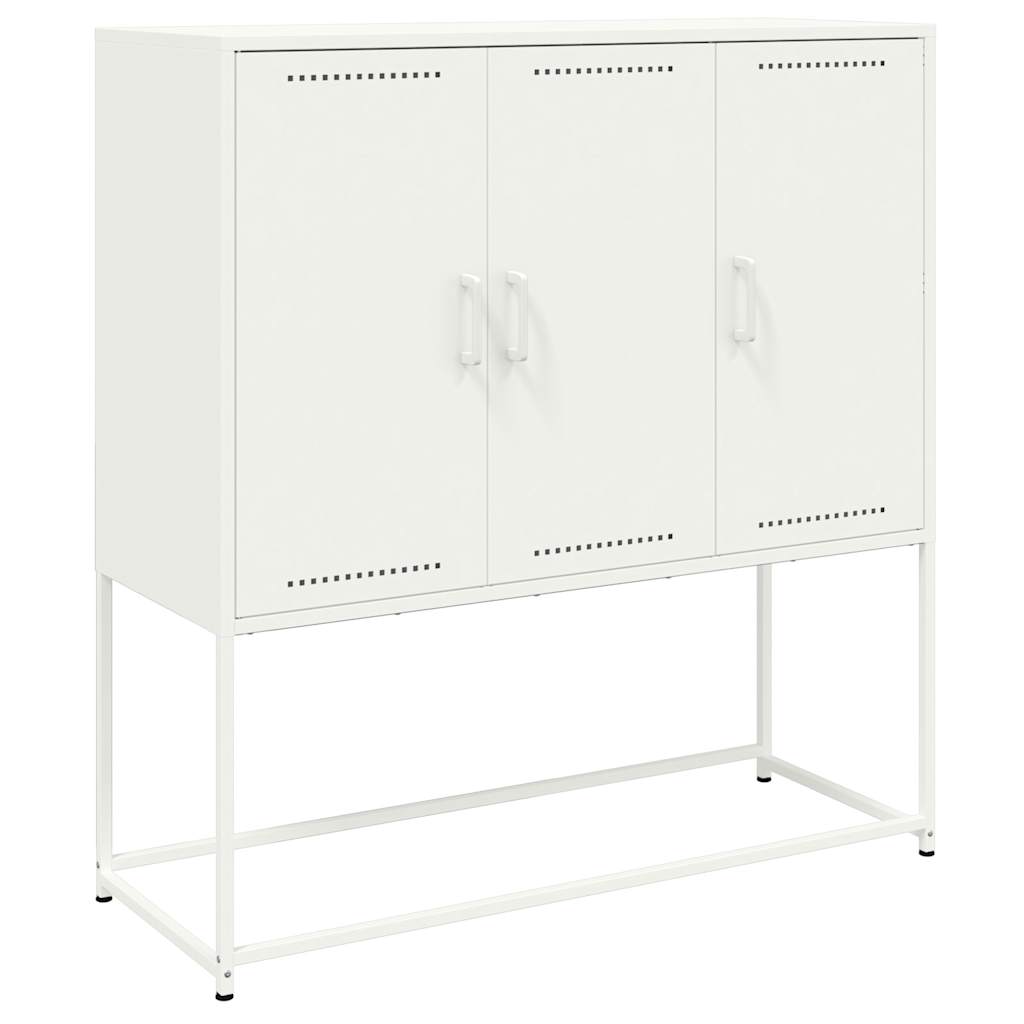 Highboard Weiß 100,5x39x107 cm Stahl