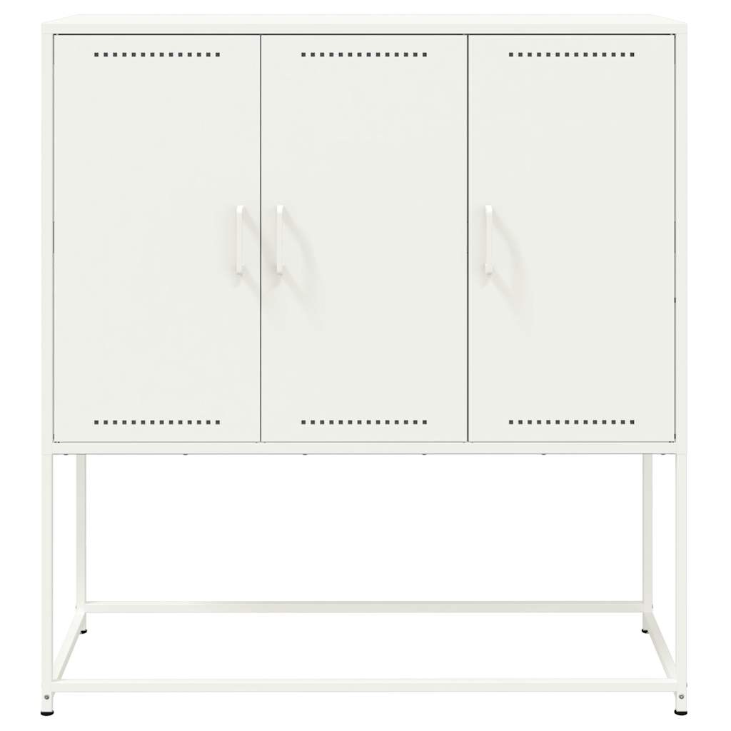 Highboard Weiß 100,5x39x107 cm Stahl