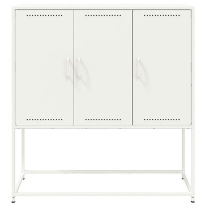 Highboard Weiß 100,5x39x107 cm Stahl