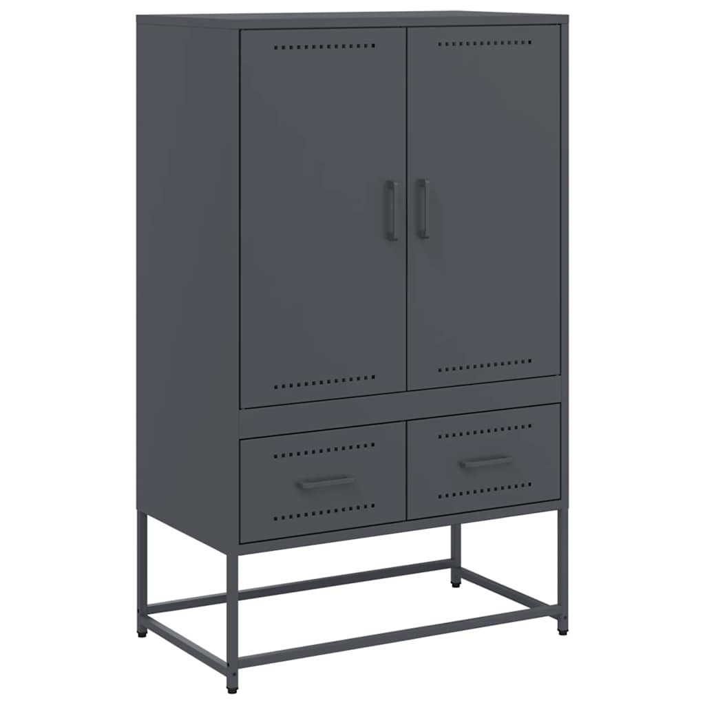 Highboard Anthrazit 68x39x111,5 cm Stahl