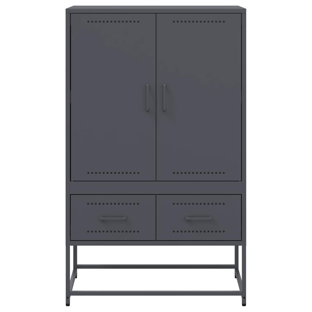 Highboard Anthrazit 68x39x111,5 cm Stahl