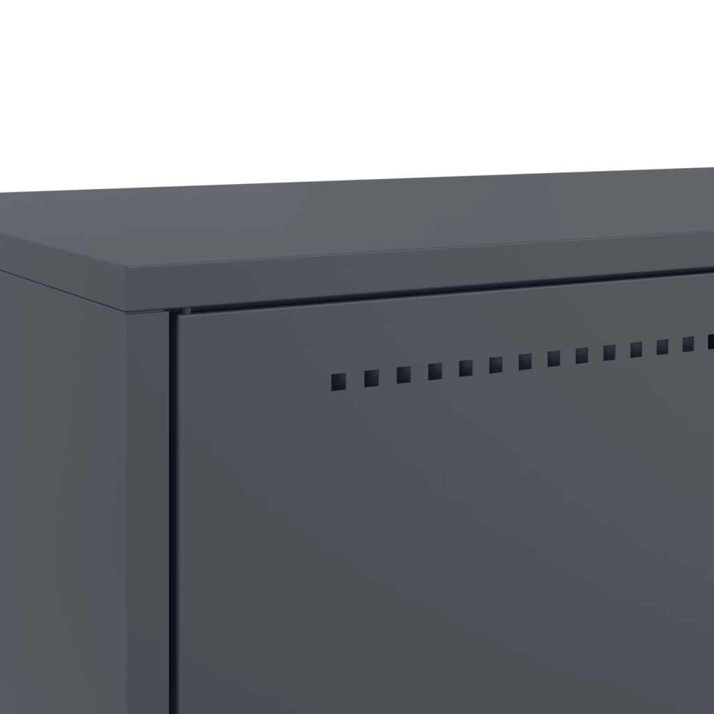 Highboard Anthrazit 68x39x111,5 cm Stahl