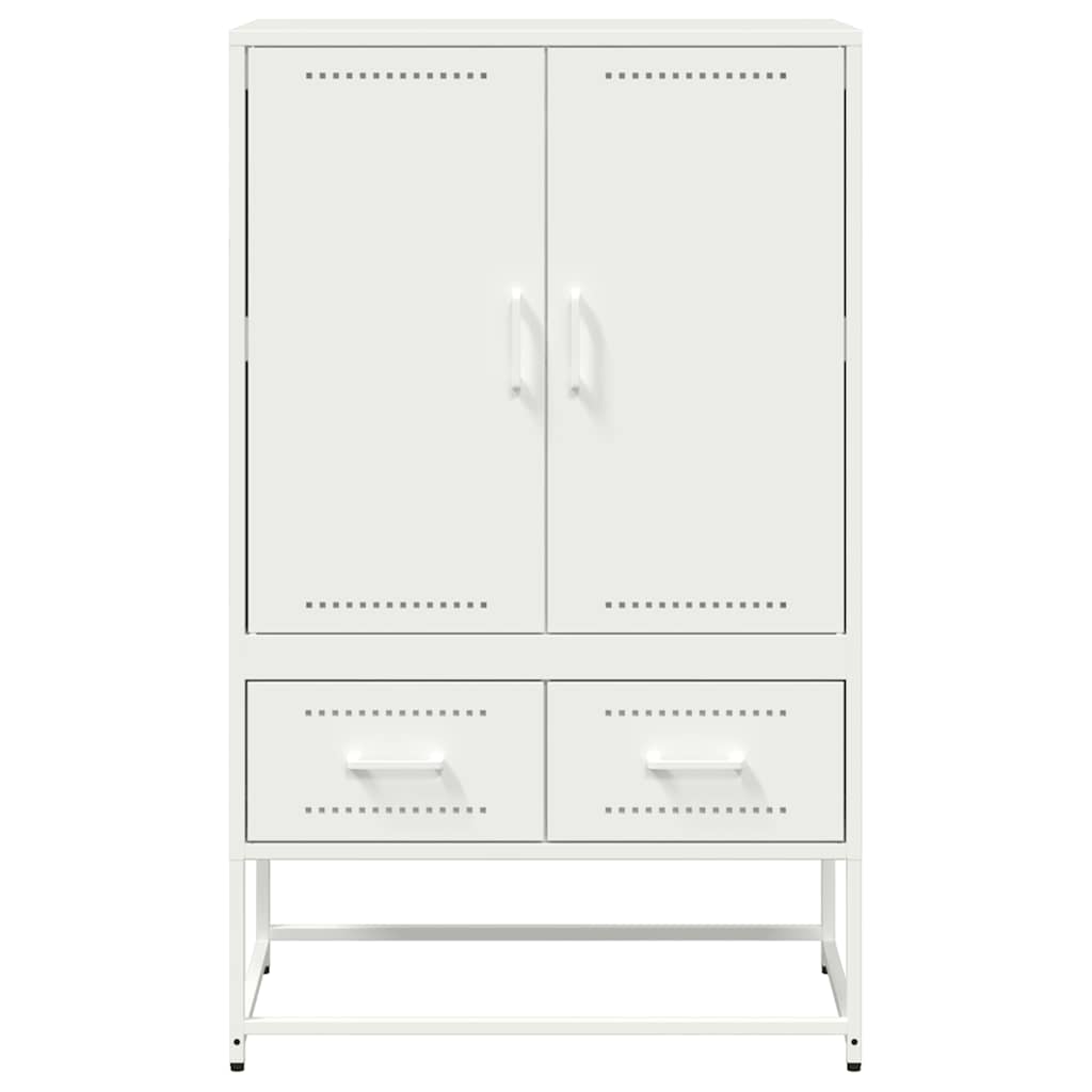 Highboard Weiß 68x39x111,5 cm Stahl