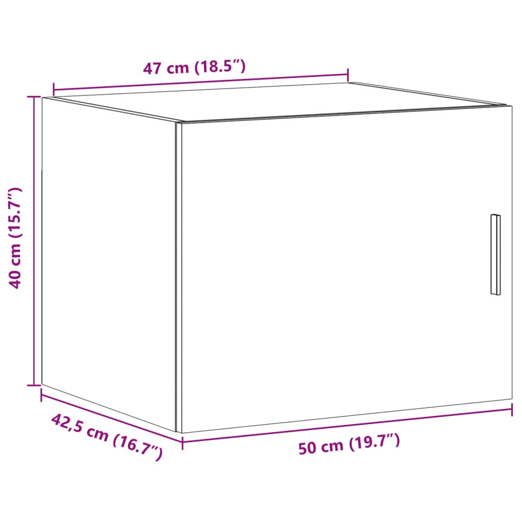Wandschrank Weiß 50x42,5x40 cm Holzwerkstoff