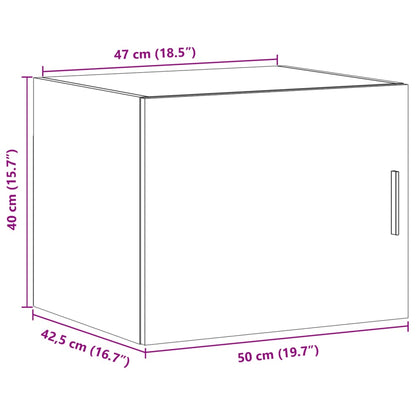 Wandschrank Grau Sonoma 50x42,5x40 cm Holzwerkstoff