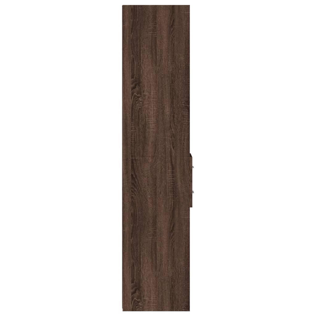 Highboard Braun Eichen-Optik 30x42,5x185 cm Holzwerkstoff