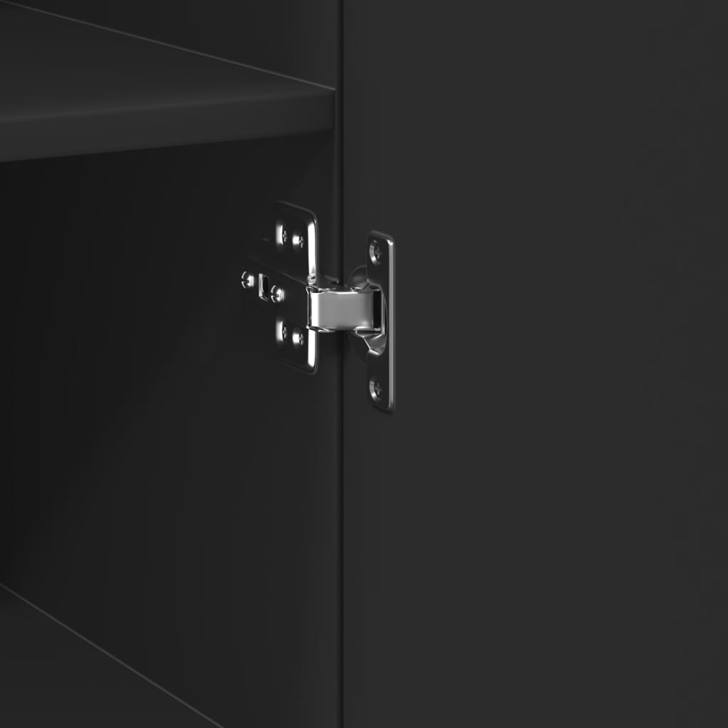 Highboard Schwarz 30x42,5x185 cm Holzwerkstoff