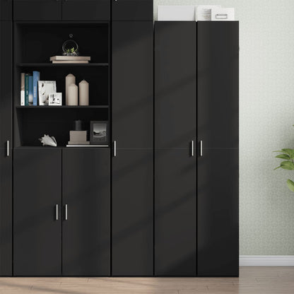 Highboard Schwarz 30x42,5x185 cm Holzwerkstoff