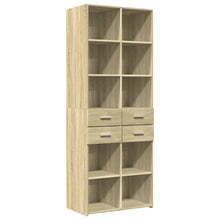 Highboard Sonoma-Eiche 70x42,5x185 cm Holzwerkstoff
