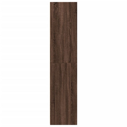 Highboard Braun Eichen-Optik 40x41x185 cm Holzwerkstoff