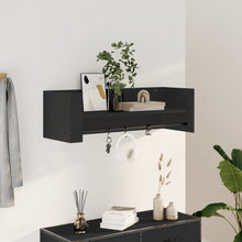 Wandregal Schwarz 100x35x30,5 cm Holzwerkstoff