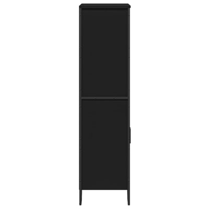 Highboard Schwarz 79,5x35,5x137,5 cm Holzwerkstoff
