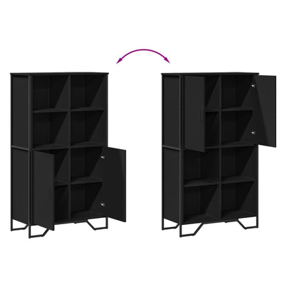 Highboard Schwarz 79,5x35,5x137,5 cm Holzwerkstoff