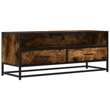 TV-Schrank Räuchereiche 100x34,5x40 cm Holzwerkstoff und Metall
