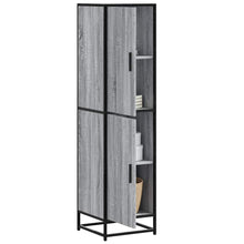 Highboard Grau Sonoma 35,5x35x139 cm Holzwerkstoff und Metall