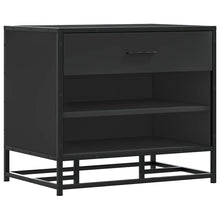 Schuhbank Schwarz 60x40x53,5 cm Holzwerkstoff und Metall