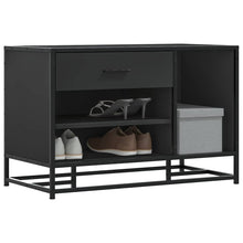 Schuhbank Schwarz 80x40x53,5 cm Holzwerkstoff und Metall