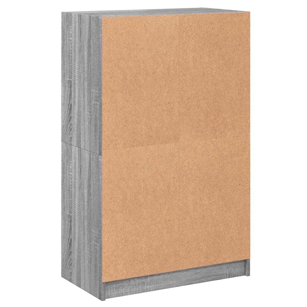 Highboard mit Türen Grau Sonoma 68x37x109 cm Holzwerkstoff
