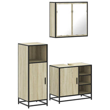 3-tlg. Badmöbel-Set Sonoma-Eiche Holzwerkstoff