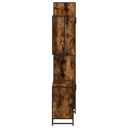 3-tlg. Badmöbel-Set Räuchereiche Holzwerkstoff