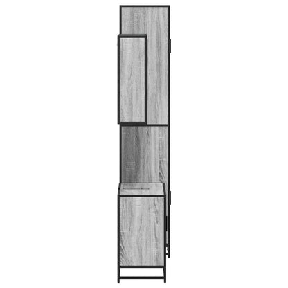 3-tlg. Badmöbel-Set Grau Sonoma Holzwerkstoff