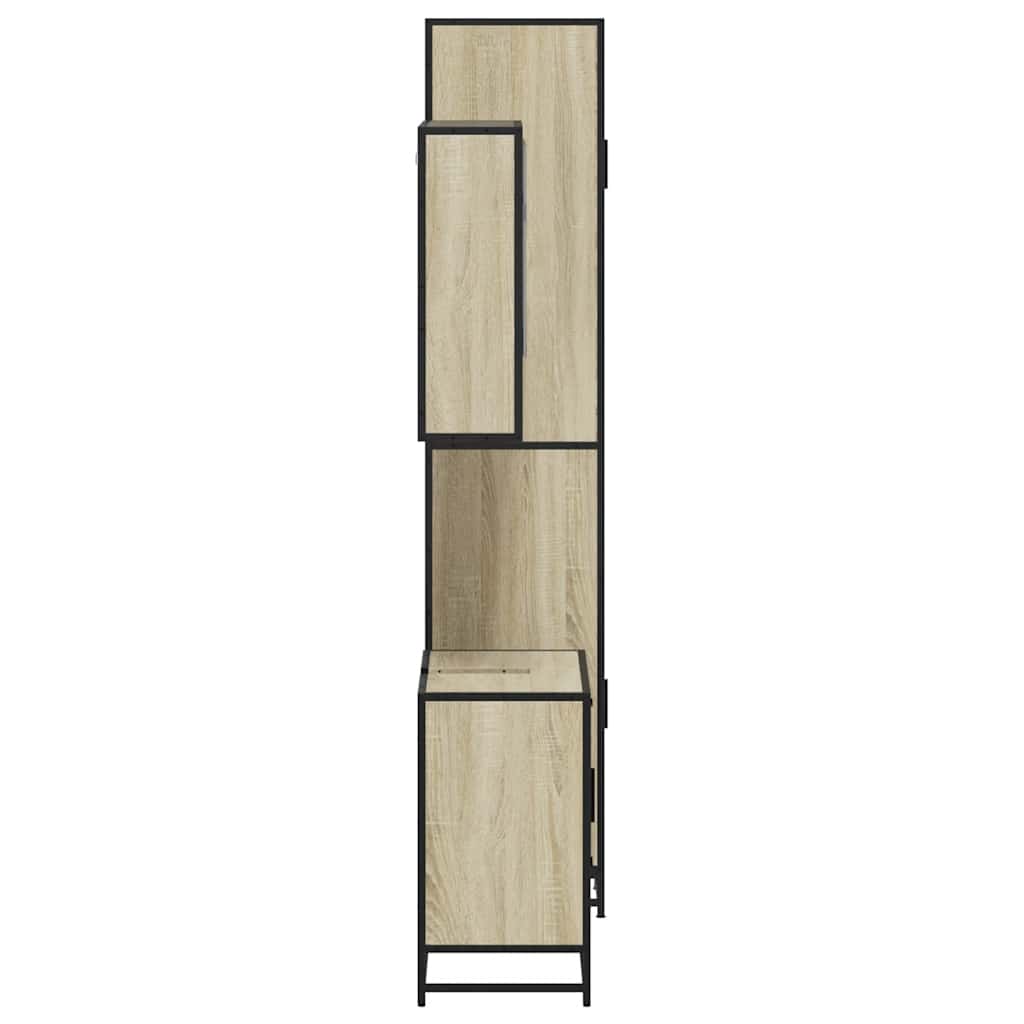 3-tlg. Badmöbel-Set Sonoma-Eiche Holzwerkstoff