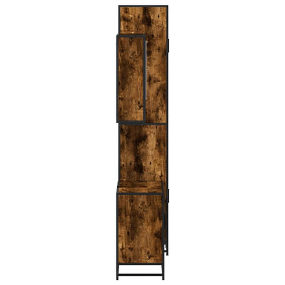 3-tlg. Badmöbel-Set Räuchereiche Holzwerkstoff