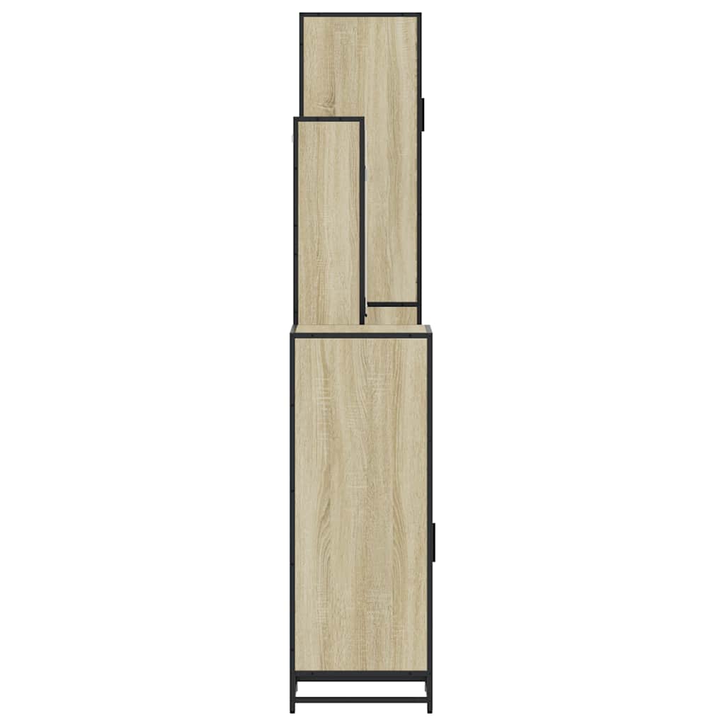 4-tlg. Badmöbel-Set Sonoma-Eiche Holzwerkstoff