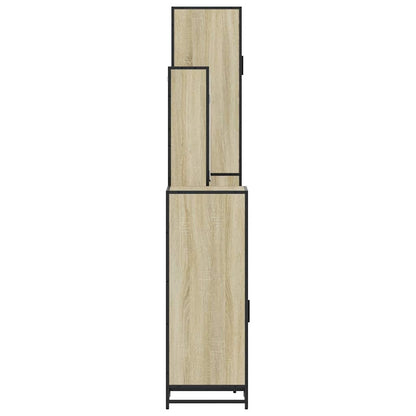 4-tlg. Badmöbel-Set Sonoma-Eiche Holzwerkstoff