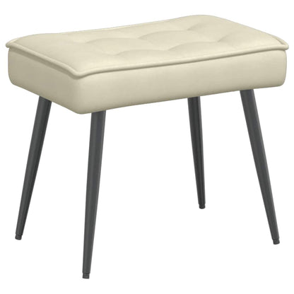 Relaxsessel mit Hocker Creme Samt