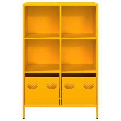 Highboard Senfgelb 68x39x103,5 cm Stahl