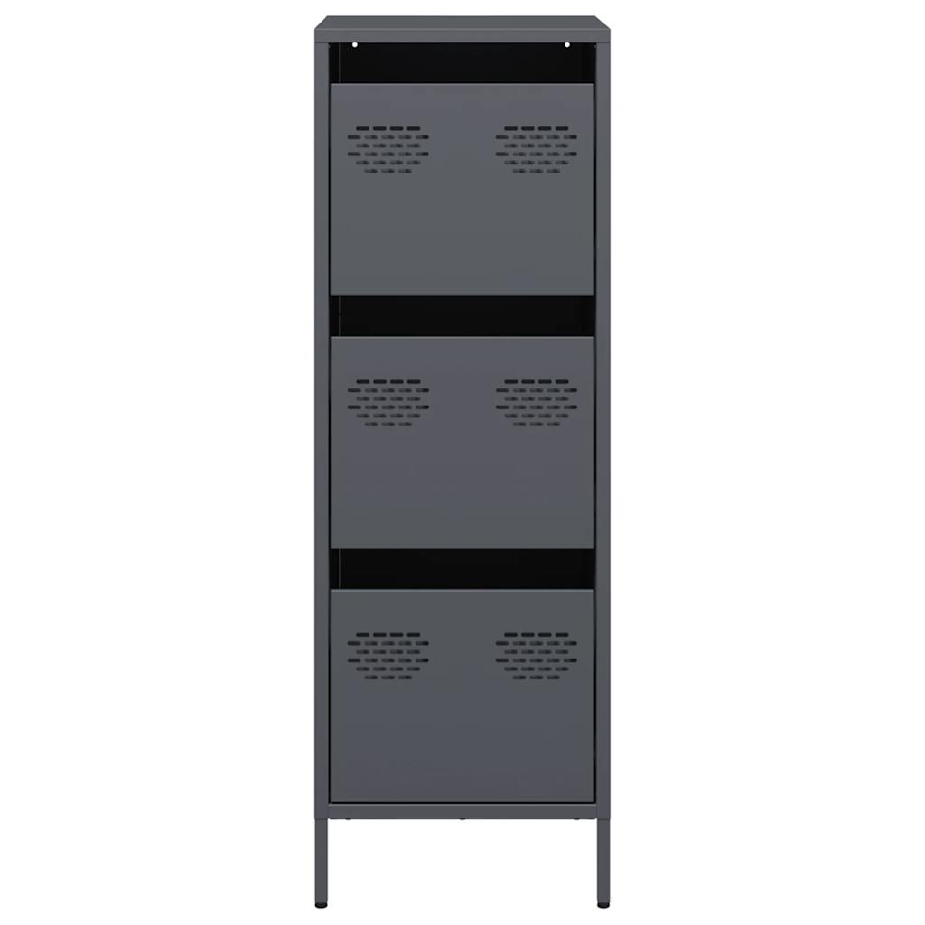 Highboard Anthrazit 39x35x103,5 cm Stahl