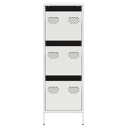 Highboard Weiß 39x35x103,5 cm Stahl