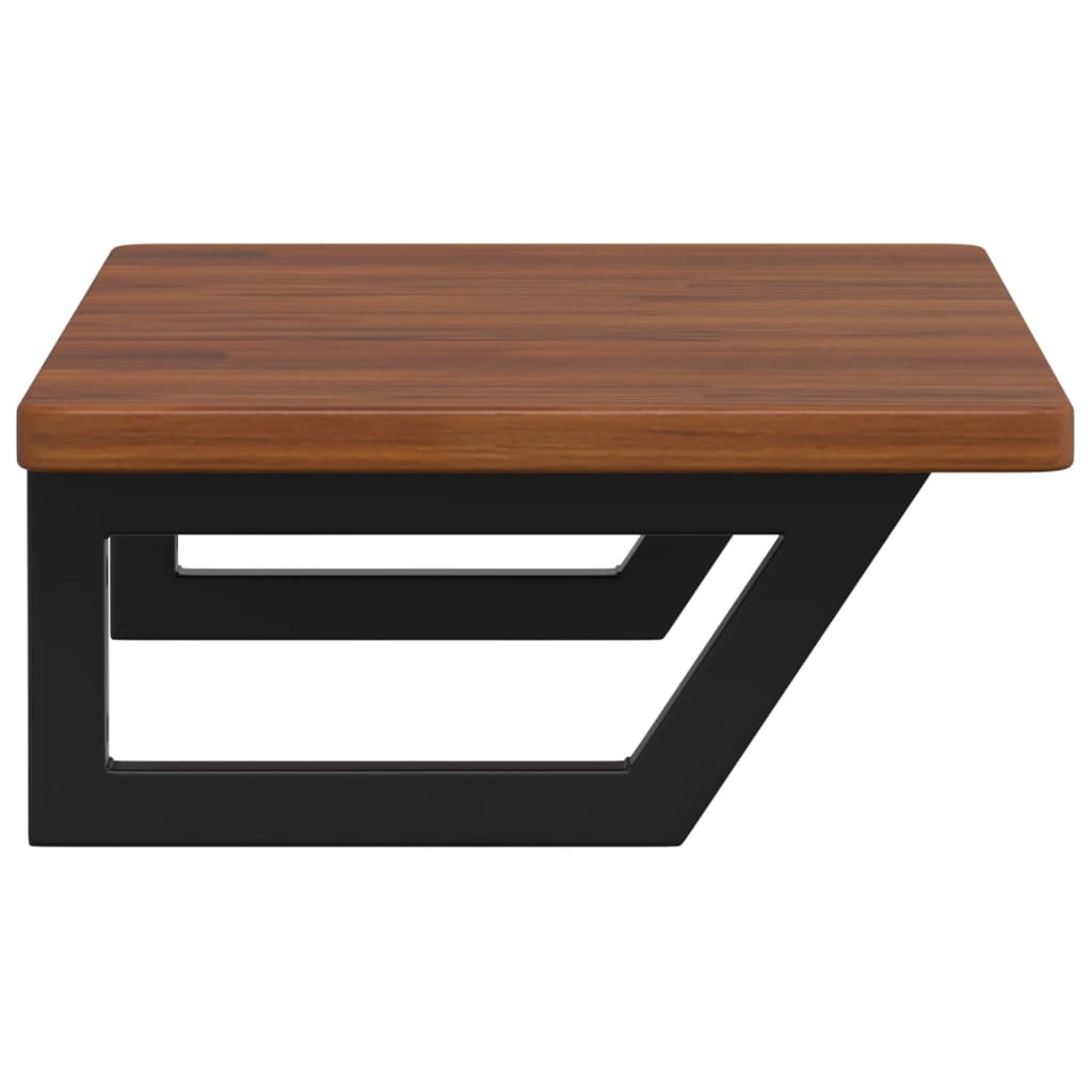 Waschtischplatte mit Halterung Stahl und Massivholz Eiche