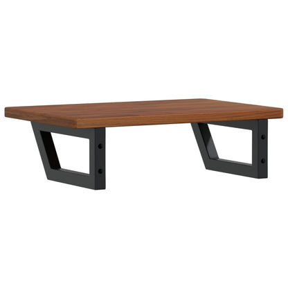 Waschtischplatte mit Halterung Stahl und Massivholz Eiche