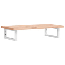 Waschbeckenregal Wandmontage Stahl und Massivholz Buche