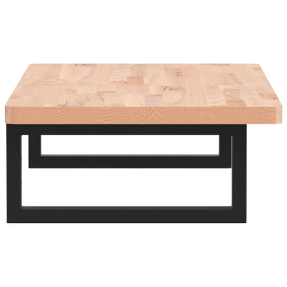 Waschbeckenregal Wandmontage Stahl und Massivholz Buche