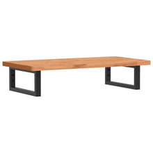 Waschbeckenregal Wandmontage Stahl und Massivholz Buche