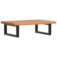 Waschbeckenregal Wandmontage Stahl und Massivholz Buche