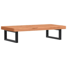 Waschbeckenregal Wandmontage Stahl und Massivholz Buche