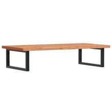 Waschbeckenregal Wandmontage Stahl und Massivholz Buche