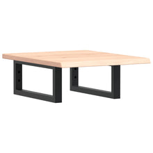 Waschtischplatte mit Halterung Stahl und Massivholz Eiche