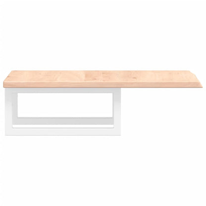 Waschtischplatte mit Halterung Stahl und Massivholz Eiche