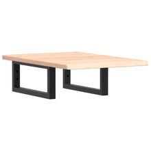 Waschtischplatte mit Halterung Stahl und Massivholz Eiche