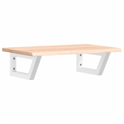 Waschtischplatte mit Halterung Stahl und Massivholz Eiche