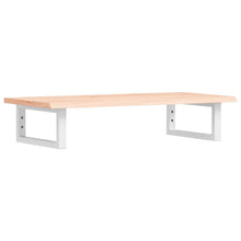 Waschtischplatte mit Halterung Stahl und Massivholz Eiche